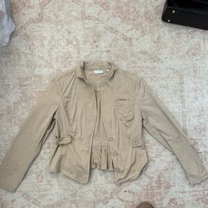 New York & Company Beige Utility Jacket